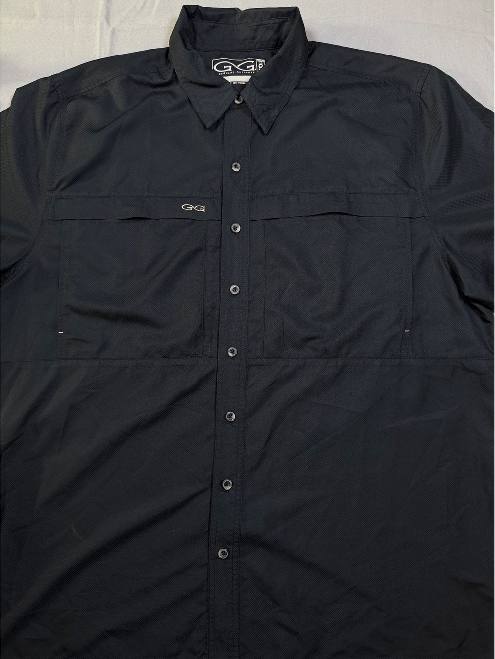 GameGuard 2X Fishing Shirt Black Short Sleeve Vented #1023